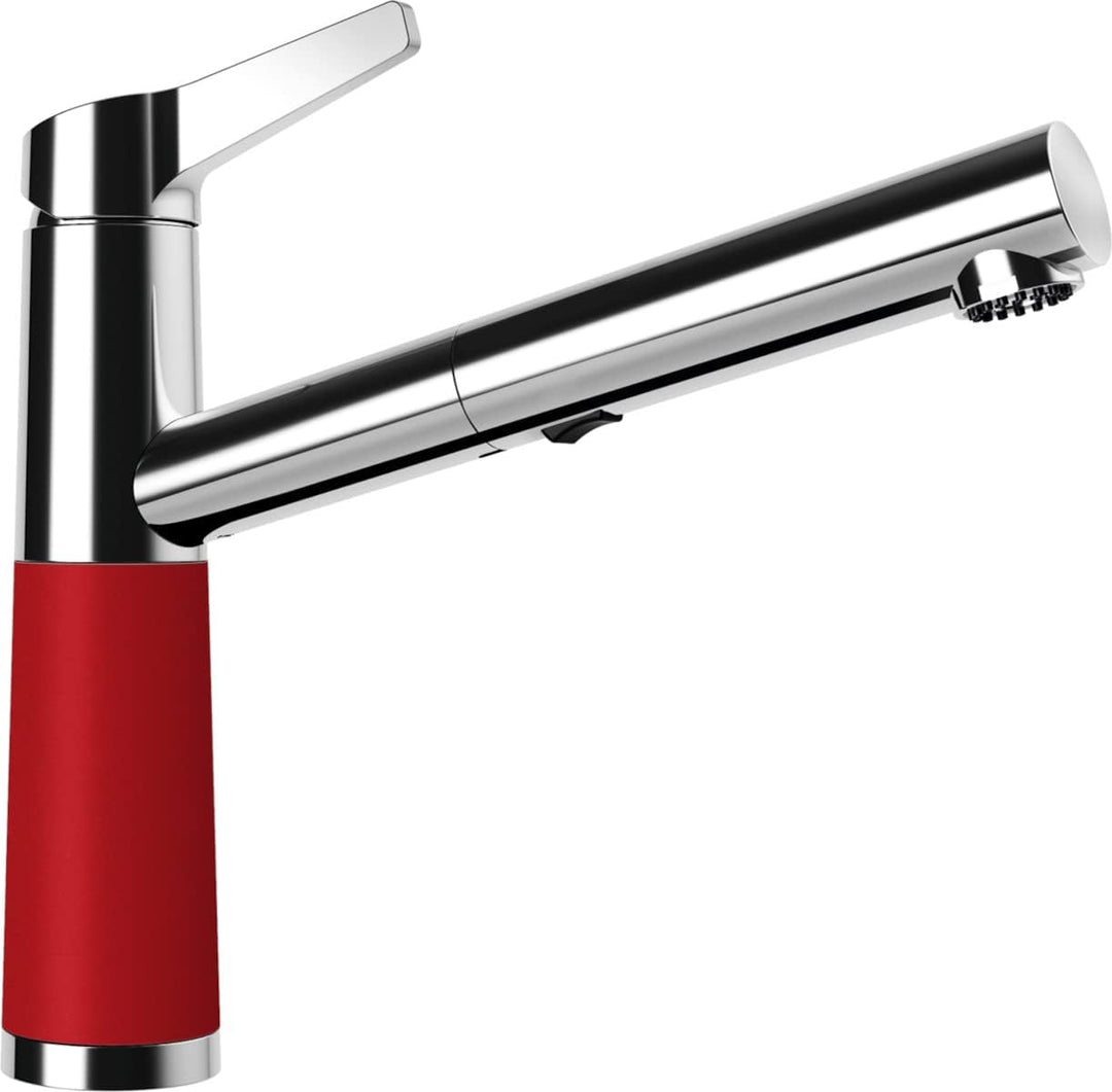 Schock Küchenarmatur SC-510 Rouge – Hochdruck Armatur CRISTADUR mit ausziehbarer Schlauch-Brause und