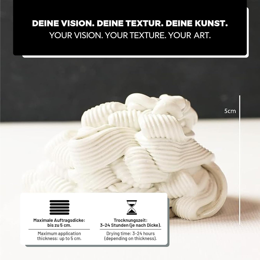 LM Strukturpaste fein 2 x 1,7 kg | Texture Paste | Modellierpaste für Acrylmalerei | Strukturmasse L