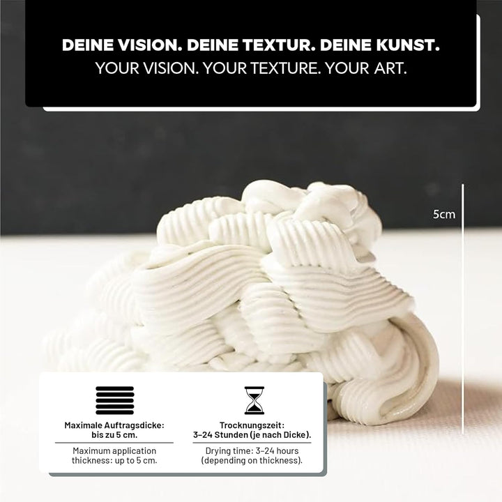LM Strukturpaste fein 2 x 1,7 kg | Texture Paste | Modellierpaste für Acrylmalerei | Strukturmasse L