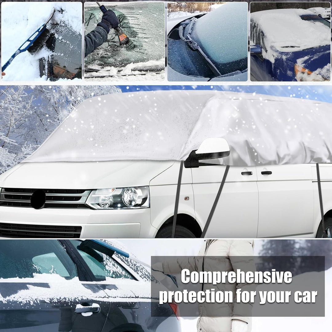 Autoabdeckung Wasserdicht Ersatz für VW T5 T6 LWB, Sonnenfest Hälfte Autoabdeckung, Halbgarage UV Be