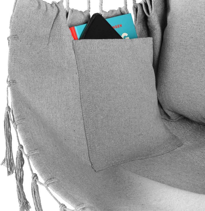 Hängesessel 100x130x75cm – bis 150 kg - Outdoor Sessel mit Kissen - Sitzsack zum Hängen Schaukel Für