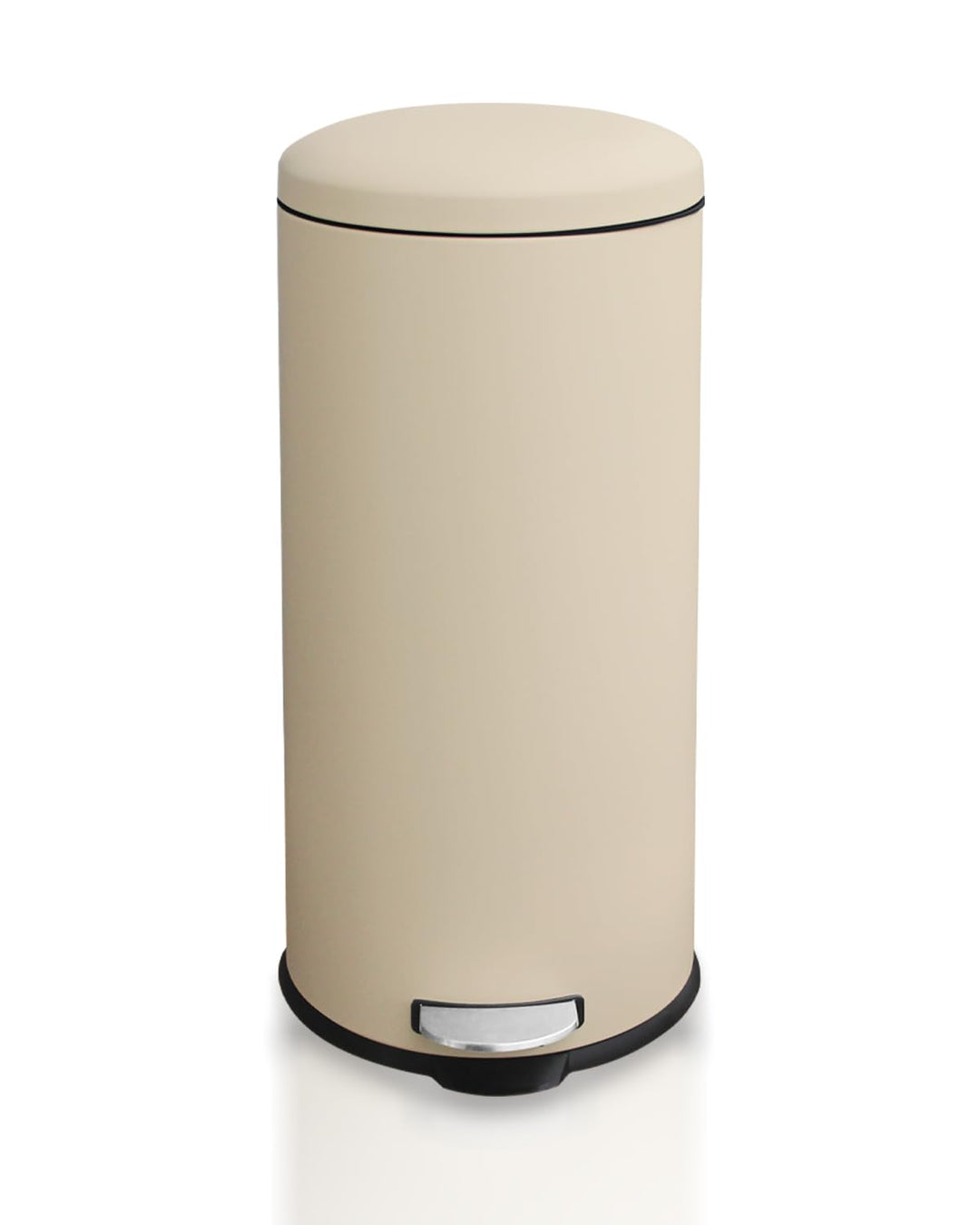 Mülleimer 30 L Treteimer mit Soft Close Deckel, Abfalleimer 30 Liter mit Fusspedal, Rund Mülleimer m