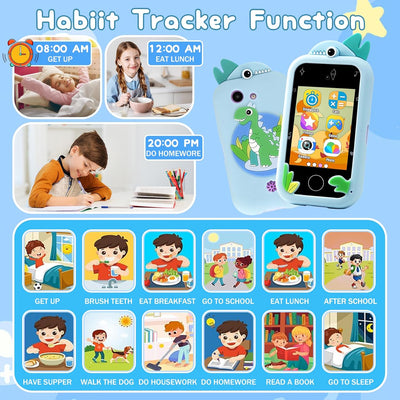 3T6B Kinder Handy Spielzeug,Kid Smartphone mit MP3-Player,Geschichtenerzählen,Selfie- und Videofunkt