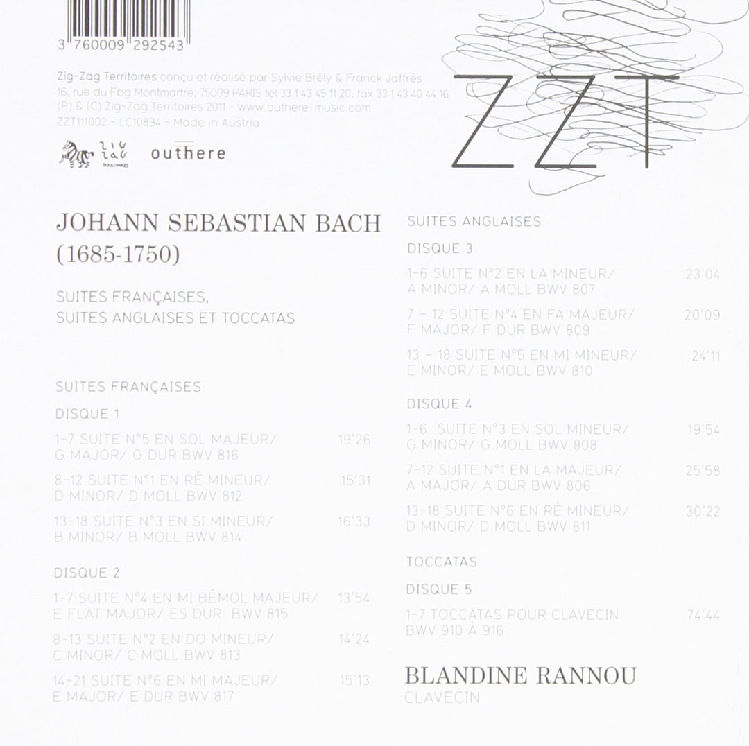 Bach: Französische Suiten/Englische Suiten/Toccaten, Audio-CD
