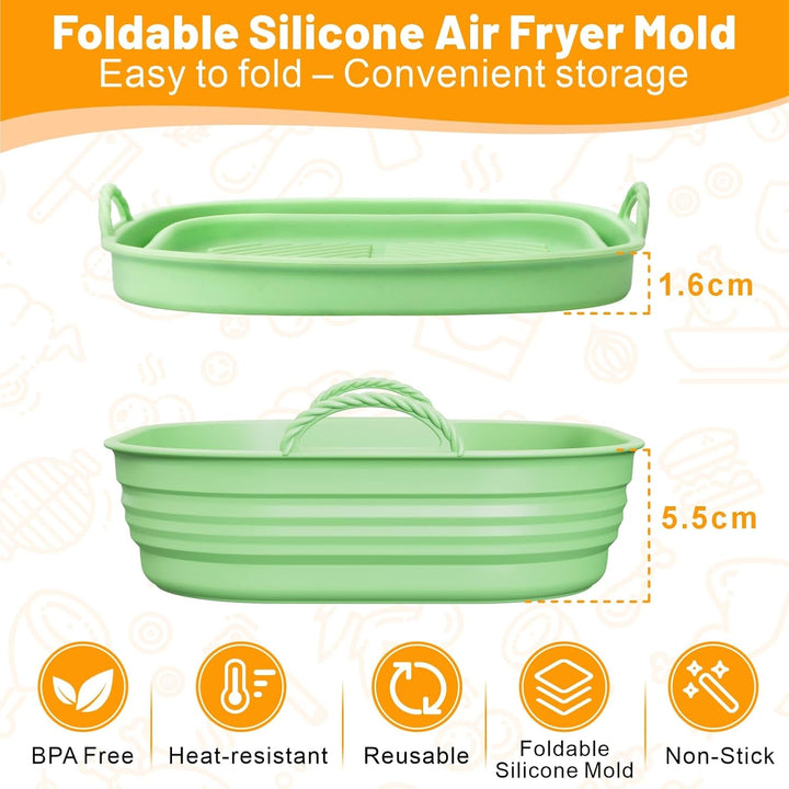 Silikonform für Heissluftfritteuse Zubehör | Air Fryer Liners Wiederverwendbar anstelle Airfryer Bac