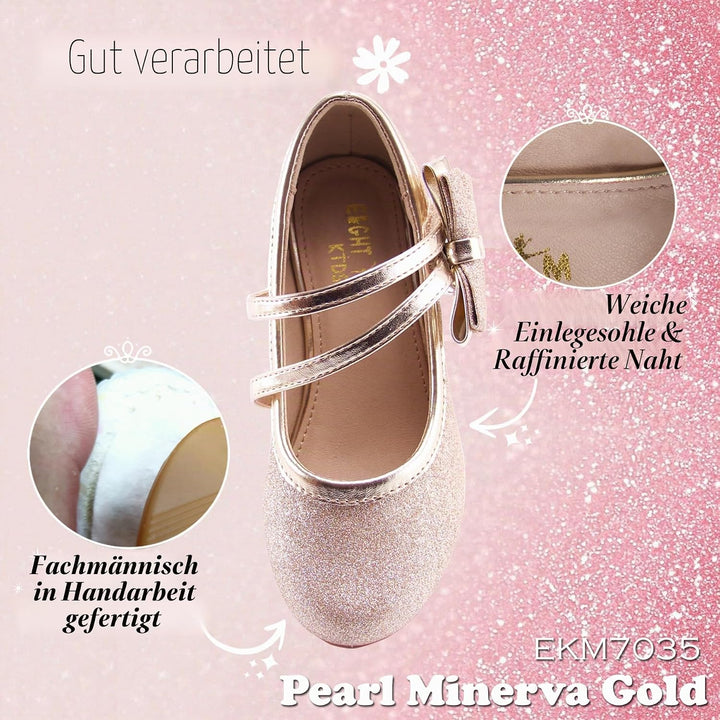 EIGHT KM EKM7018 Mädchen High Heel Kleid Schuhe Mary Jane Prinzessin Hochzeit Pumps Schuhe Glänzend