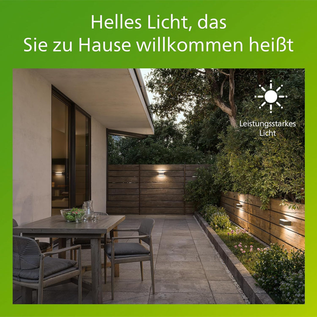 Philips myGarden Stratosphere LED Wandaussenleuchte, 9W, Anthrazit,
