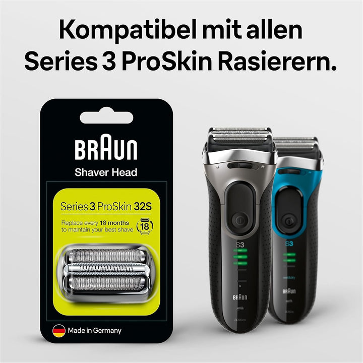 Braun Series 3 ProSkin Scherkopf, Elektrorasierer Ersatzscherteil für Rasierer Herren, Made in Germa
