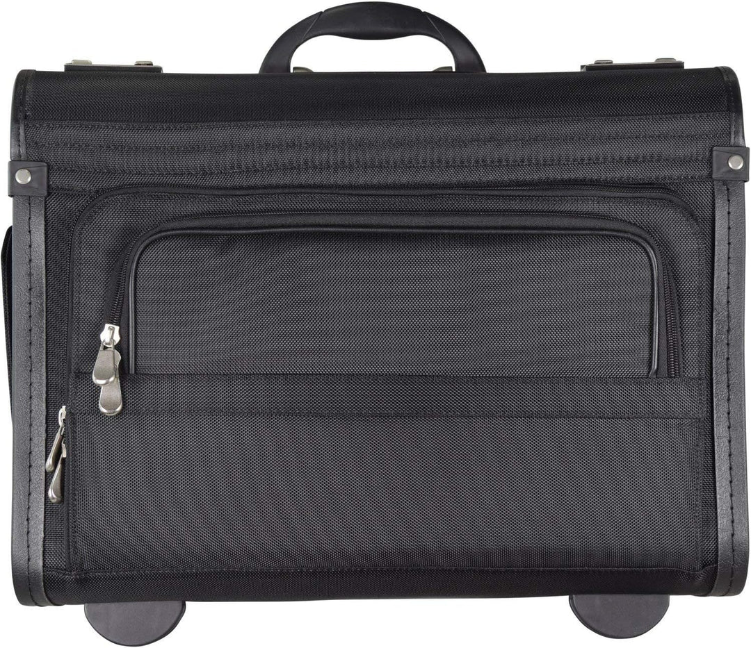 Pilotenkoffer Aktenkoffer Laptop Trolley Koffer Polyester Schwarz 48 cm Bowatex