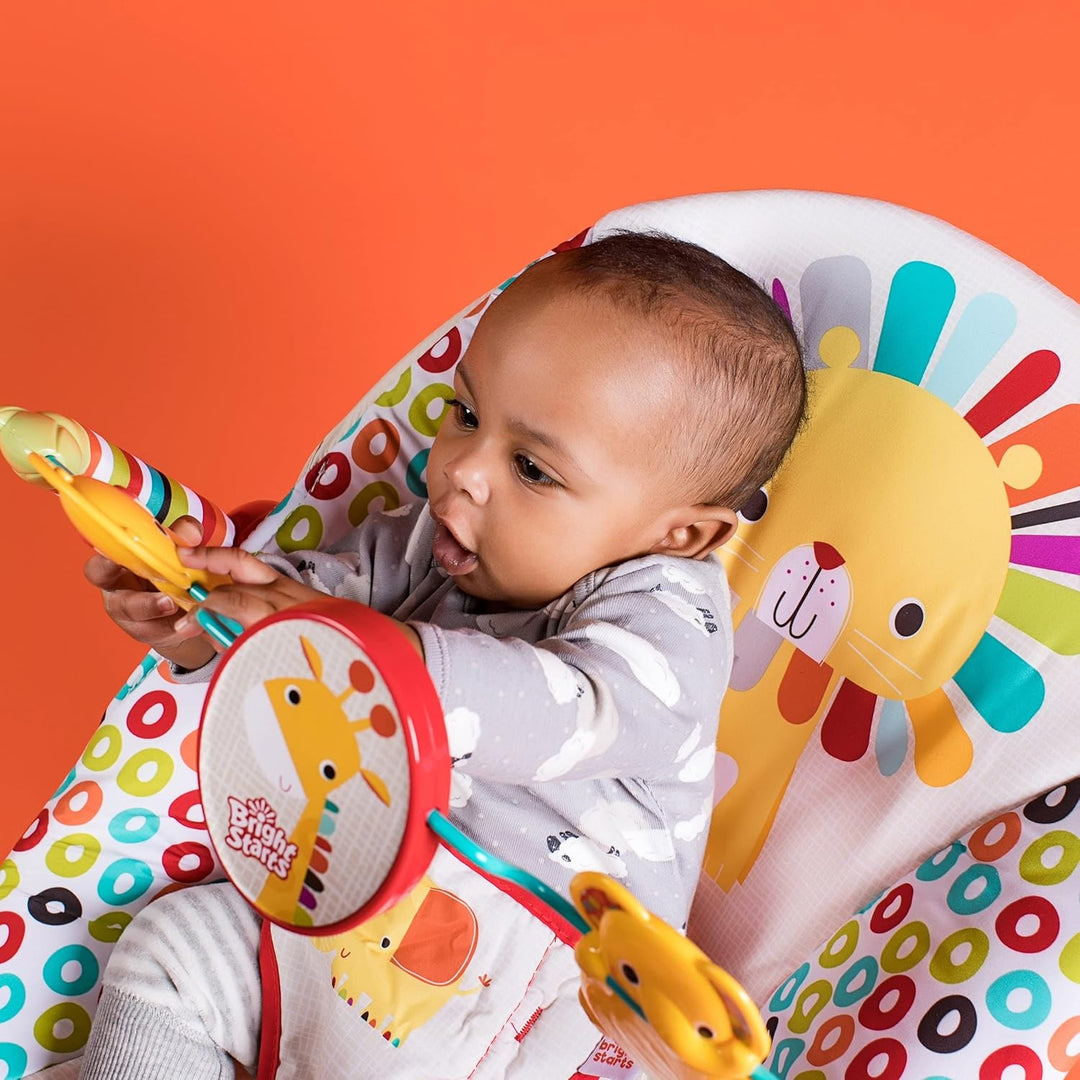 Bright Starts, Babywippe, Playful Pinwheels mit Vibrationen, abnehmbarem Spielbogen und interaktiven