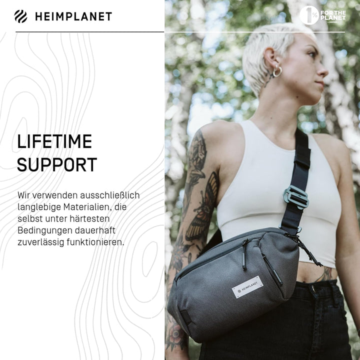 HEIMPLANET Original | Transit Line Sling Pocket XL | Wasserfeste Hüfttasche aus hochwertigem DYECOSH