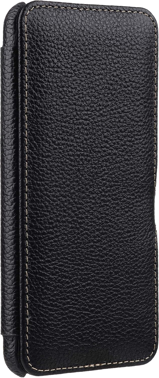 STILGUT Book Case kompatibel mit Google Pixel 4a 5G Hülle aus Leder mit Clip-Verschluss, Lederhülle,