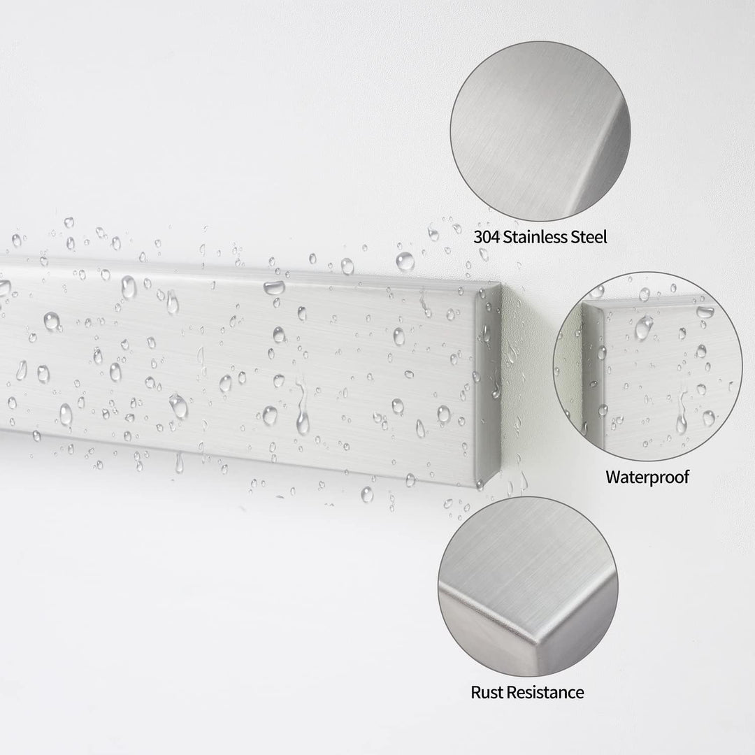 Rymmzone Magnetischer Messerhalter für Kühlschrank, 43.2 cm doppelseitiger Messer-Magnetstreifen, Ve