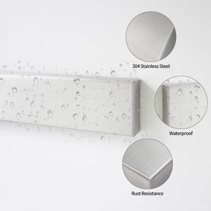 Rymmzone Magnetischer Messerhalter für Kühlschrank, 43.2 cm doppelseitiger Messer-Magnetstreifen, Ve