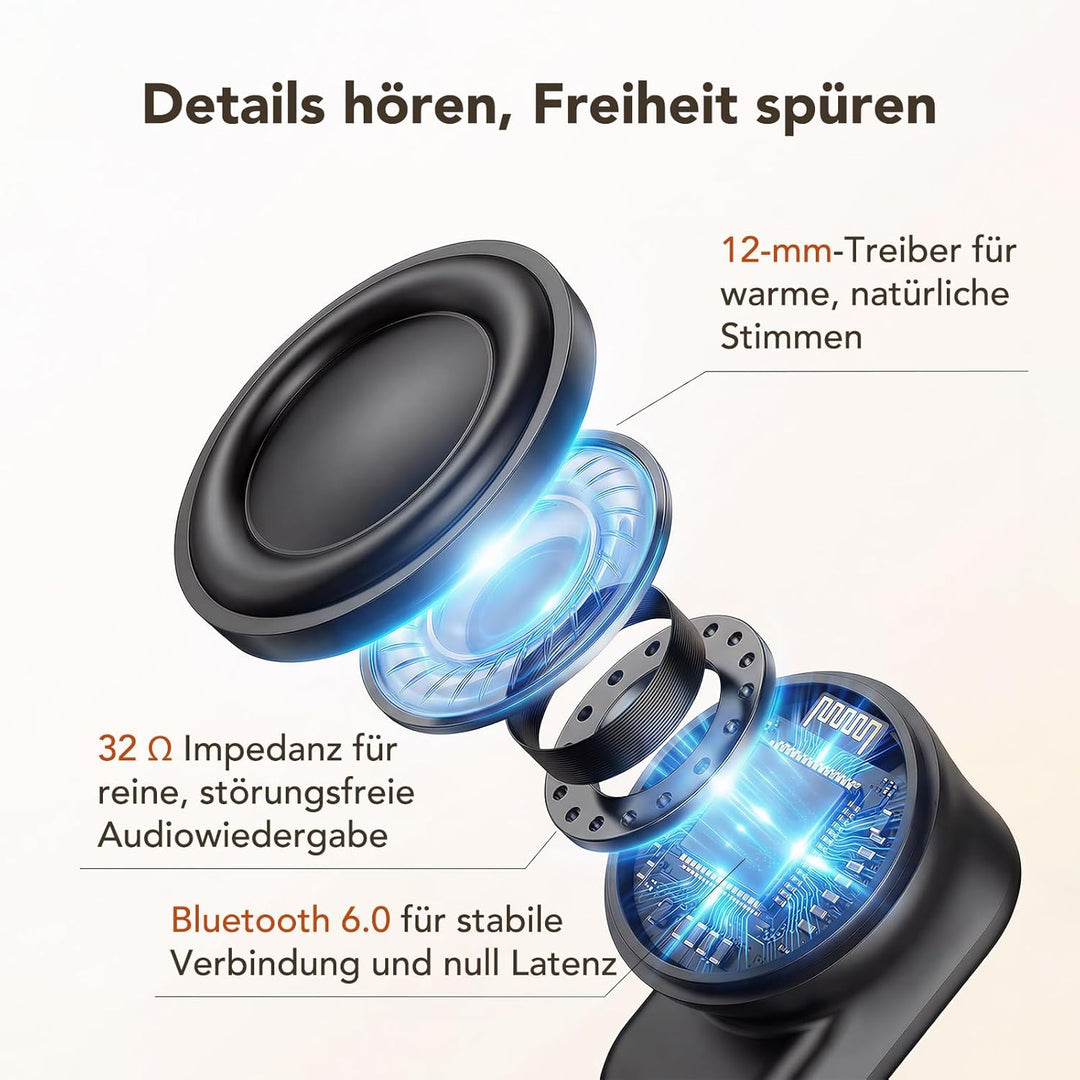 N03 Übersetzer Kopfhörer mit KI Chatbot, HiFi-Klang Übersetzungskopfhörer 134 Sprachen & 9 Modi - Bl