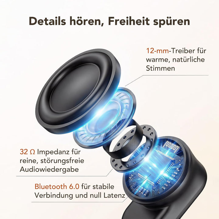 N03 Übersetzer Kopfhörer mit KI Chatbot, HiFi-Klang Übersetzungskopfhörer 134 Sprachen & 9 Modi - Bl