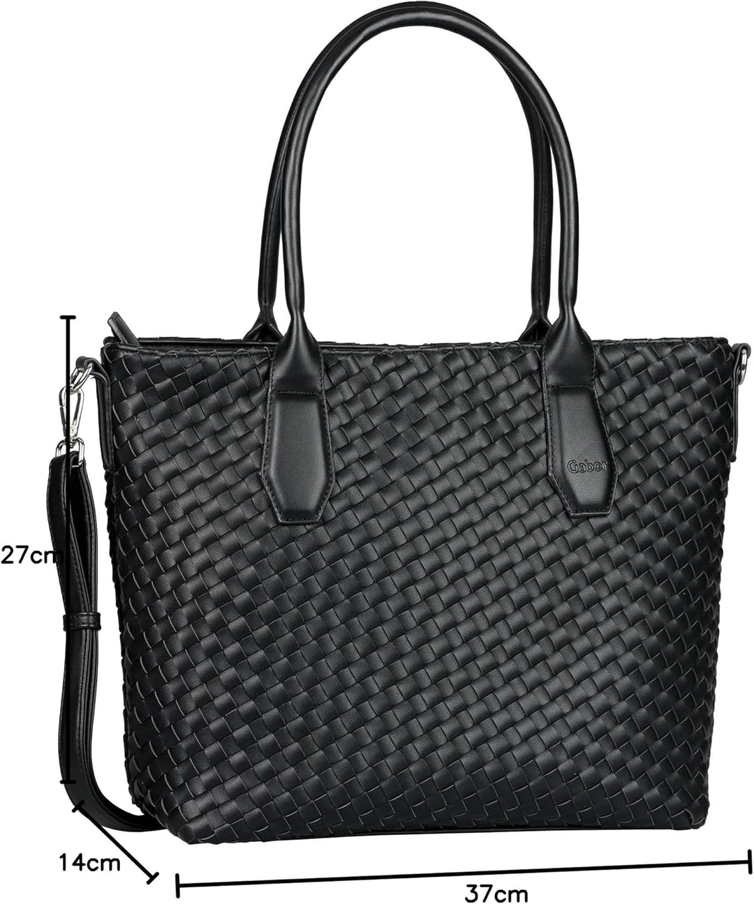 Gabor Emilia Zip Shopper Schwarz 37 x 14 x 27, Schwarz 37 x 14 x 27