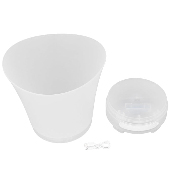 7L LED-Eiskübel mit Bluetooth-Lautsprecher, 4 Lichtmodi, Farbwechsel, 1200mAh, 25x26x27cm, für Wein