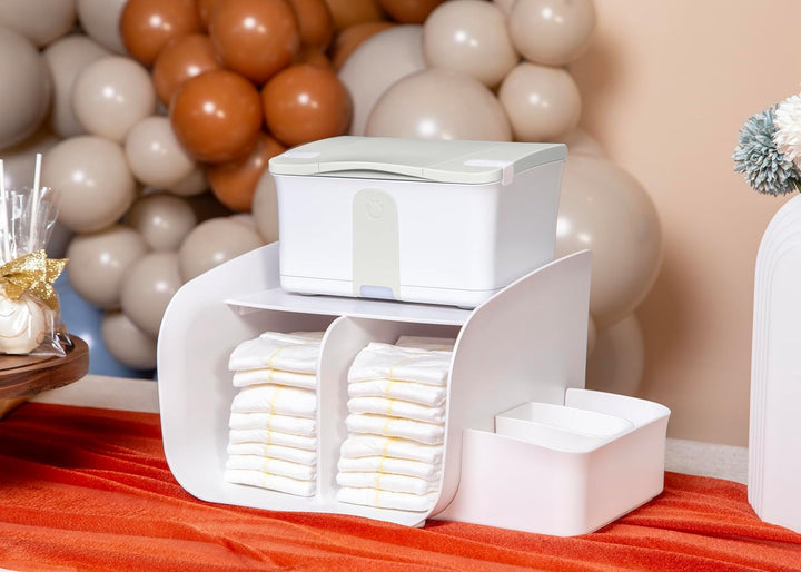 Ubbi Nappy Tabletop Organizer, Stores Baby Nappies, Wipes & Baby Accessories, Newborn Nursery Essent