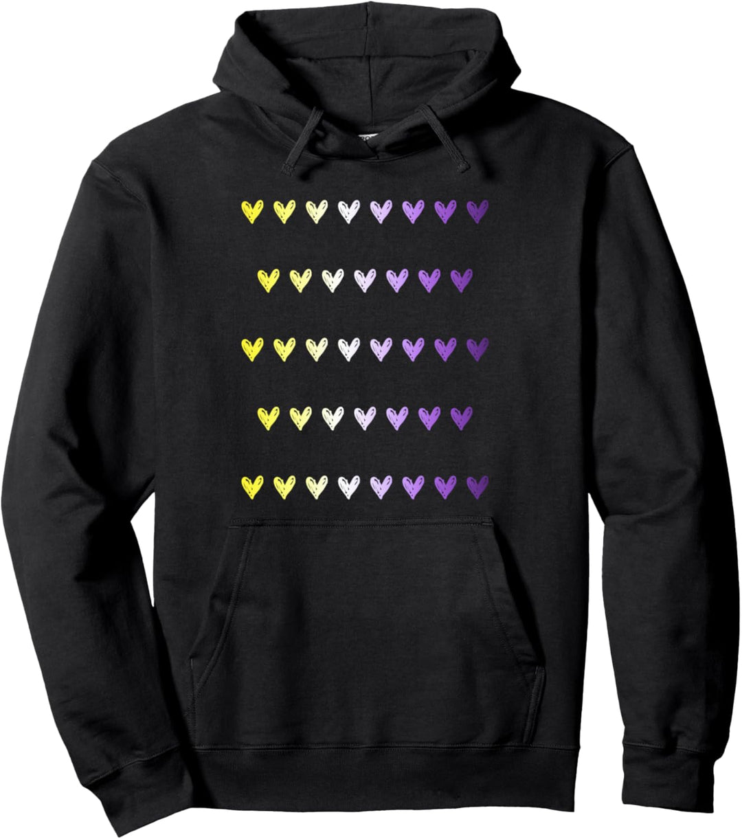 Non binary Herzen CSD Nicht binär Pullover Hoodie