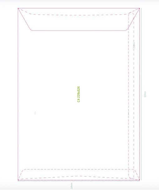 400 x Stück HK Briefumschläge Papier weisse ohne Fenster DIN C4 229 x 324 mm Papierstärke: 90 g/m² B