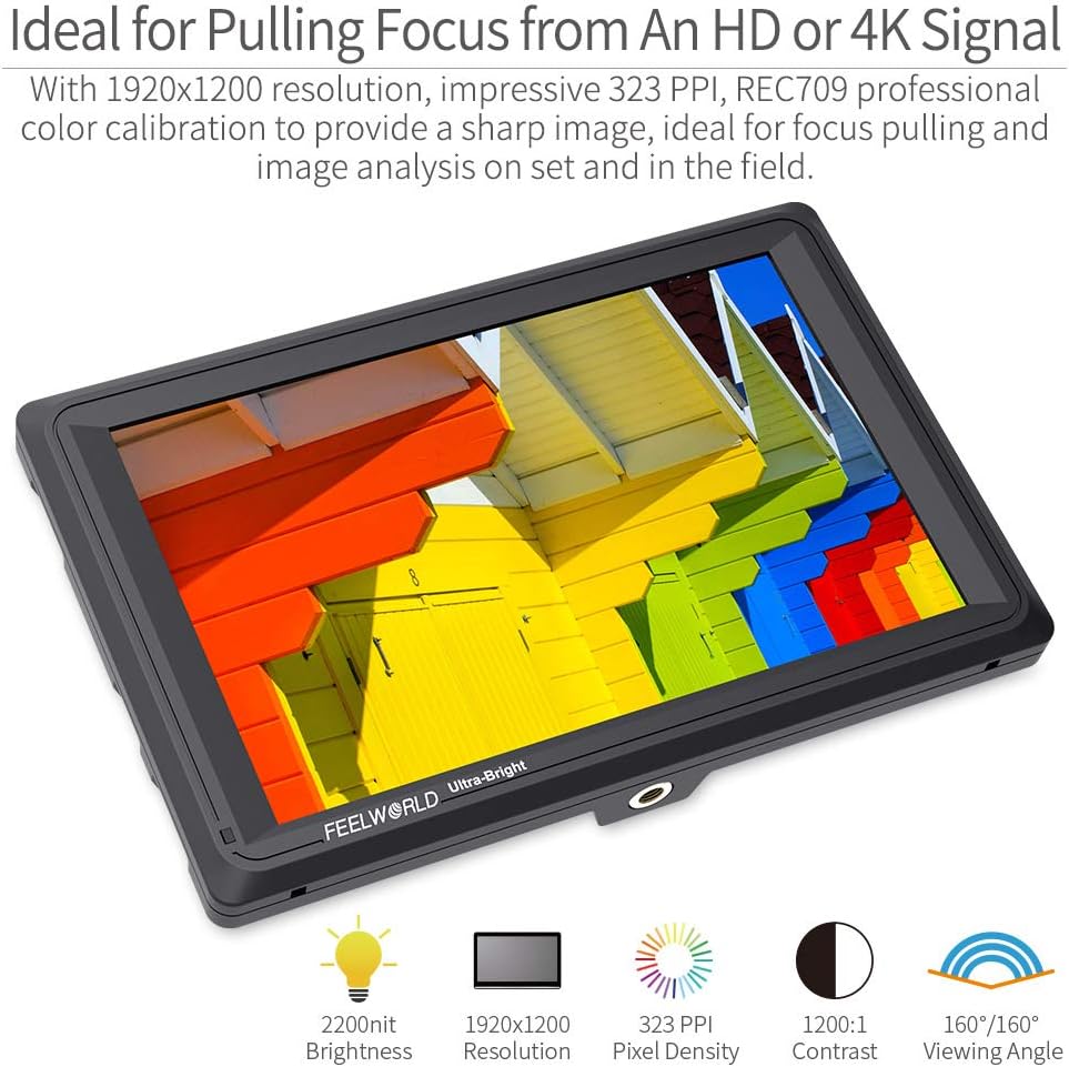 Feelworld FW279 7 Zoll Ultra Bright DSLR Kamera Field Monitor Camera Full HD Focus Video Assist 1920