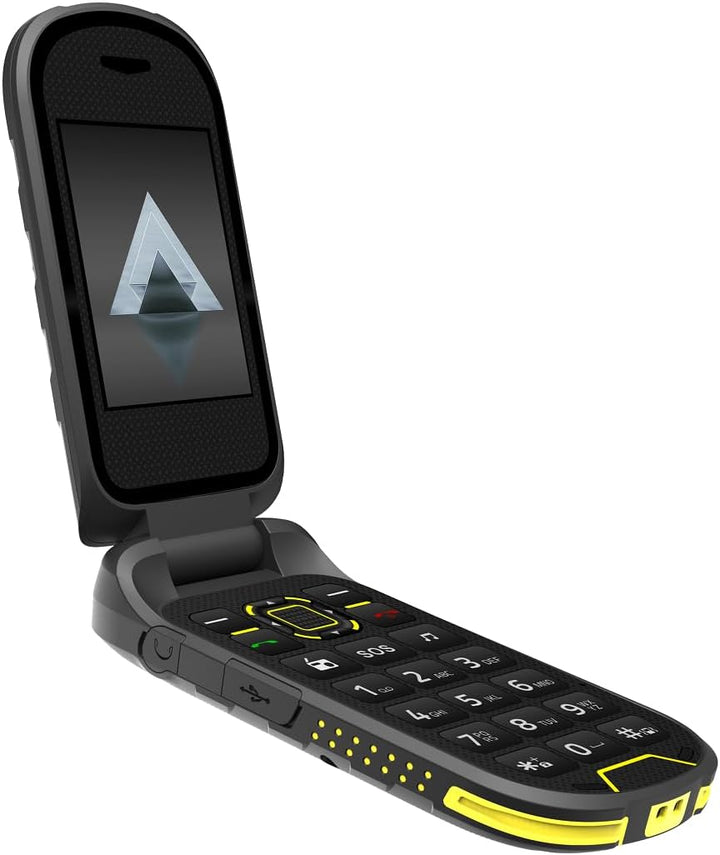 Flip-Telefon Klapphandy Hammer DIG LTE 4G Robustes, 2 Bildschirme, simlock-Free, Dual-SIM, kein Vert