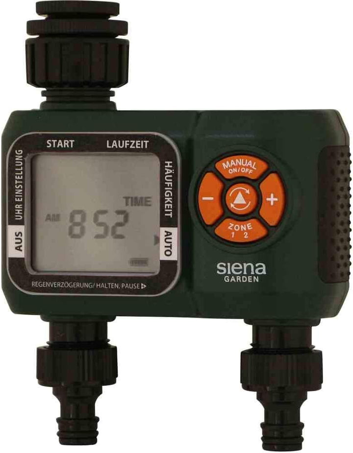 Siena Garden Bewässerungscomputer für 2-Zonen separat steuerbar26,5 mm und 33,3 mm