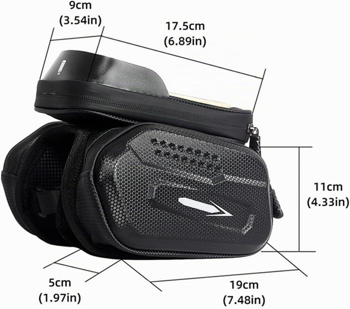Fahrrad Rahmentasche Wasserdicht Fahrradtasche Rahmen Handytasche mit TPU Sensitivem Touchscreen für