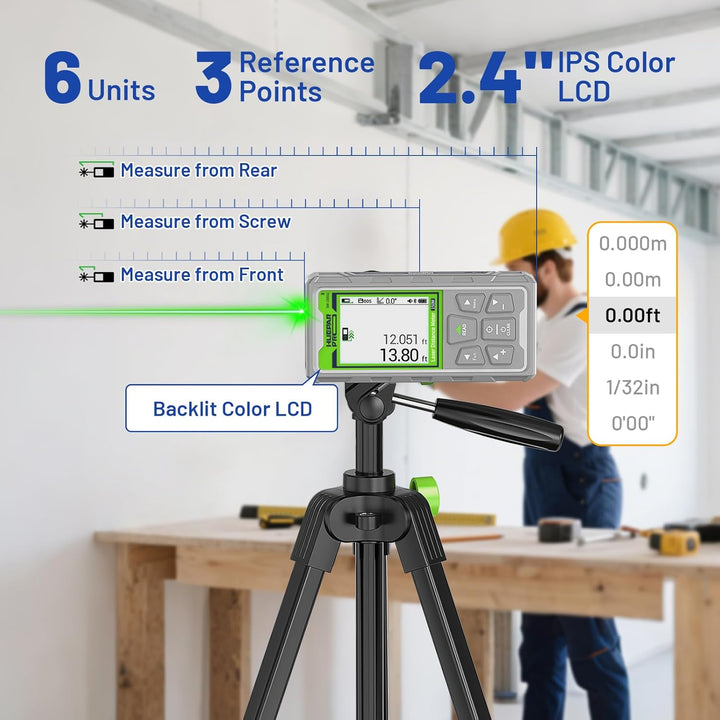 Huepar Pro Outdoor Laser Entfernungsmesser 150 m mit Kamera & Bluetooth, P2P-Technologie Lasermessge