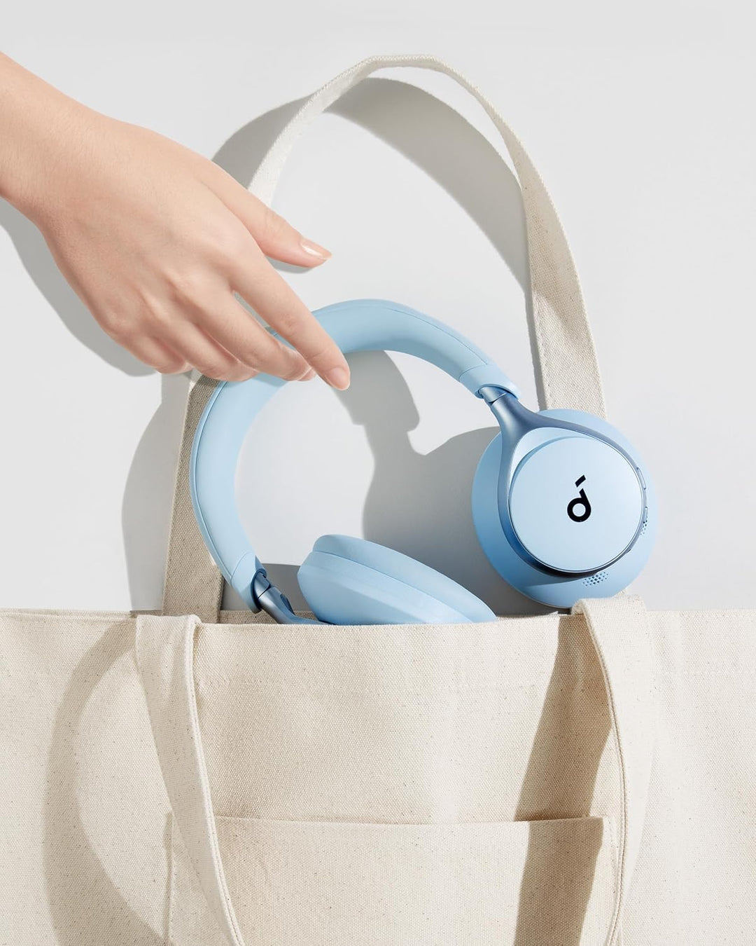 soundcore Tragetasche mit langem Griff, Baumwolltasche mit Aussentasche
