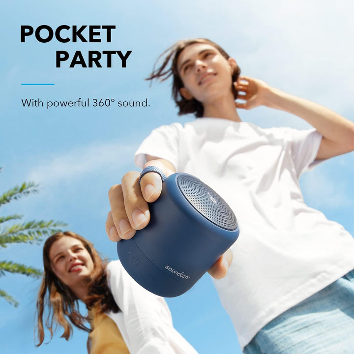 soundcore Anker Mini 3, Bluetooth-Lautsprecher mit BassUp und PartyCast Technologie, USB-C, Wassersc
