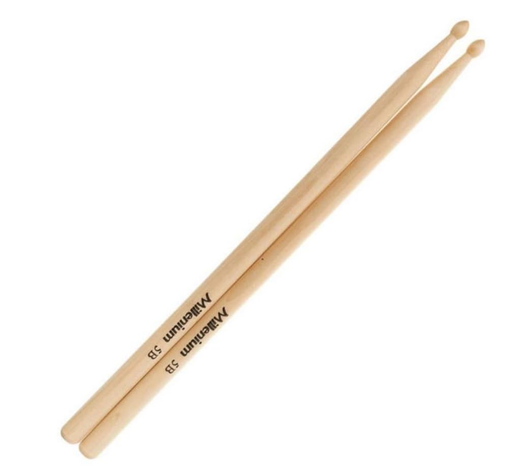 Drum-Sticks mit individueller Brandgravur eines Namen, Vordruck Millenium 5B