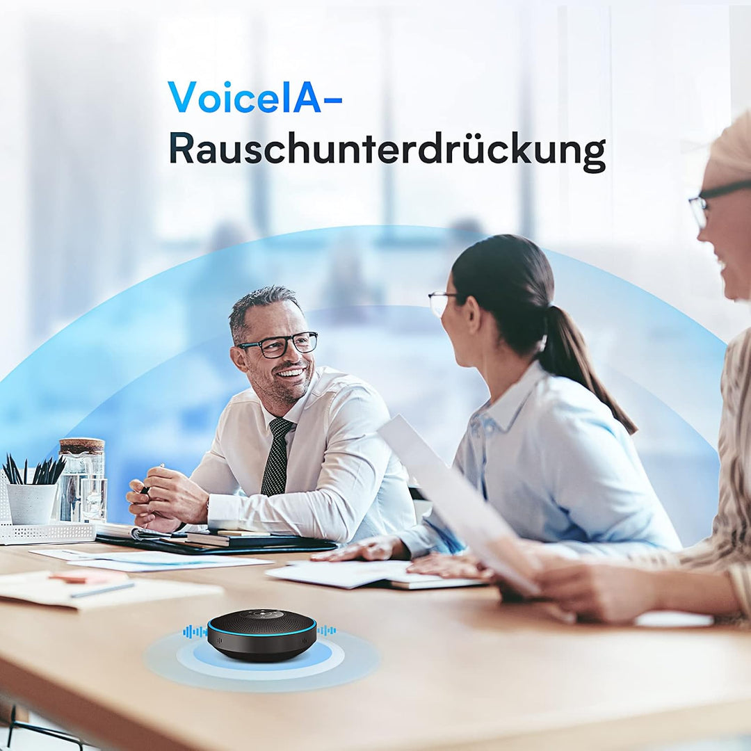 EMEET Bluetooth Konferenzlautsprecher Set - 2pcs Speakers mit Dongle, Konferenzlautsprecher mit Mikr