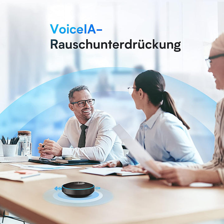 EMEET Bluetooth Konferenzlautsprecher Set - 2pcs Speakers mit Dongle, Konferenzlautsprecher mit Mikr