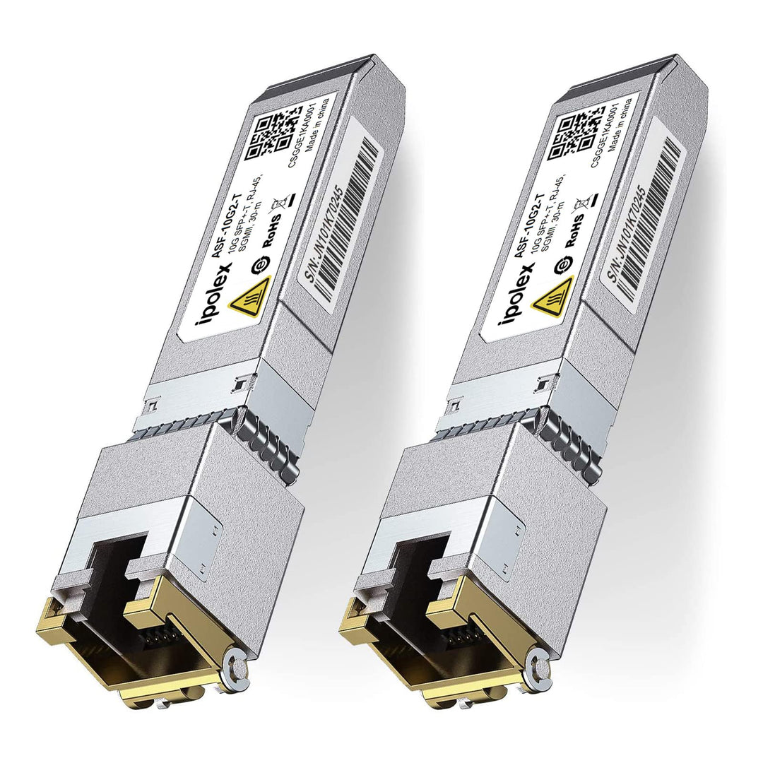 1.25/2.5/5/10G SFP+ RJ45 Copper Transceiver, 10GBase-T RJ-45 SFP+ Module, Compatible for Cisco SFP-1