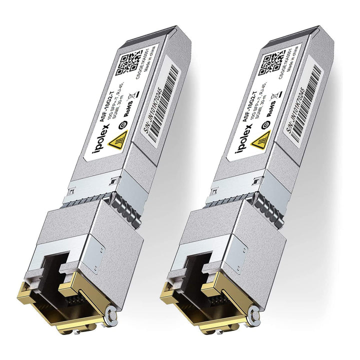 1.25/2.5/5/10G SFP+ RJ45 Copper Transceiver, 10GBase-T RJ-45 SFP+ Module, Compatible for Cisco SFP-1