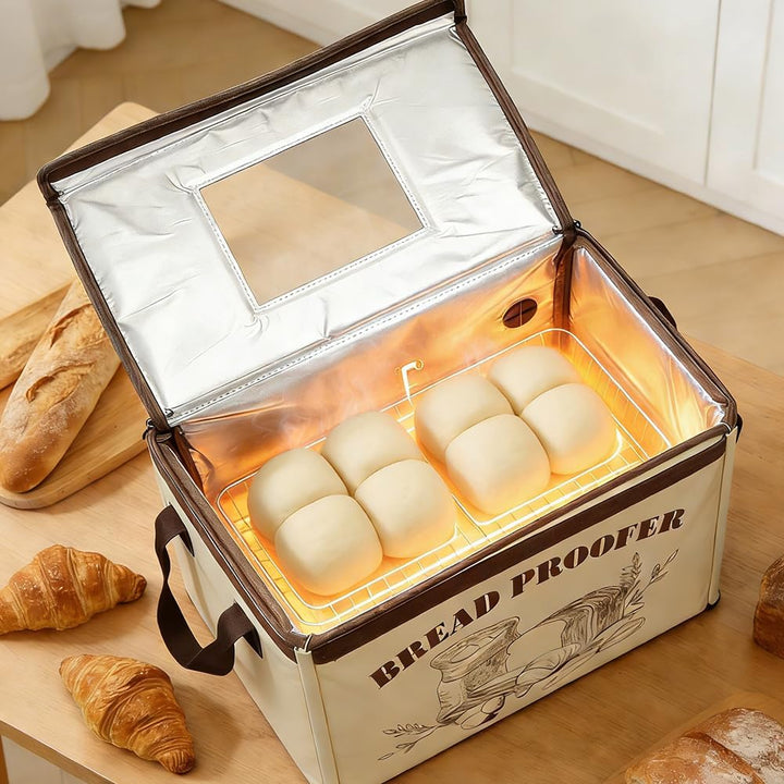 Brot Gärbox Sauerteig, Gärbox mit heizung für Brotteig Faltbare Teiggärbox Brot Gärschrank Einstellb