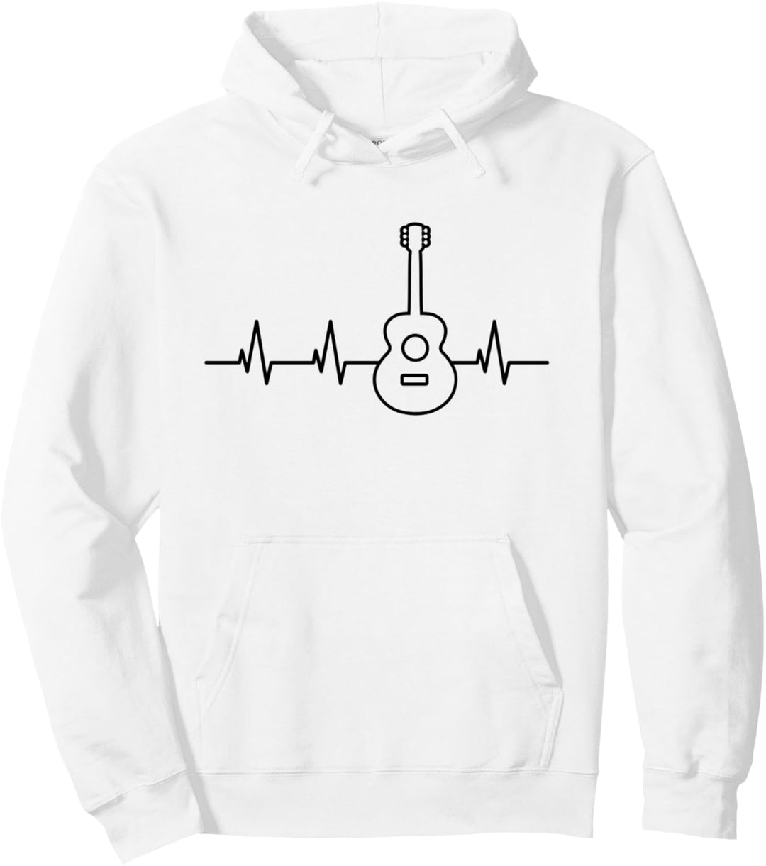 Gitarrist Herzschlag Rock Musik Gitarre Pullover Hoodie