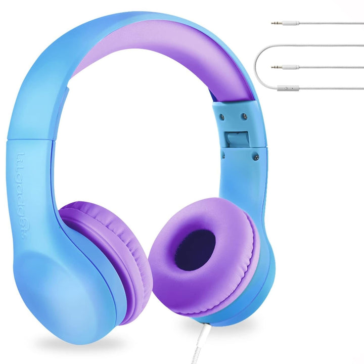 LilGadgets Connect+ Wired & Mikrofon, Lautstärkebegrenzung für sicheres Hören, verstellbares Kopfban