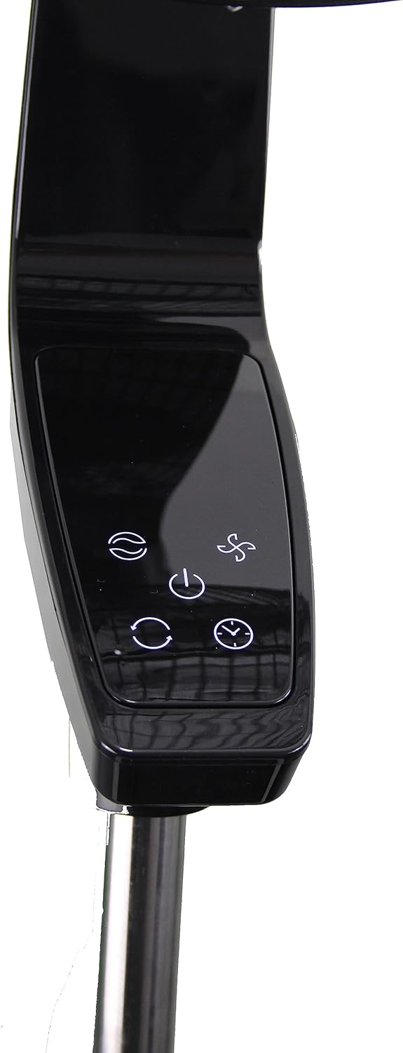 Bastilipo - Coín Black - Fussventilator mit Fernbedienung - Leistung 50 W - 3 Geschwindigkeiten - 40