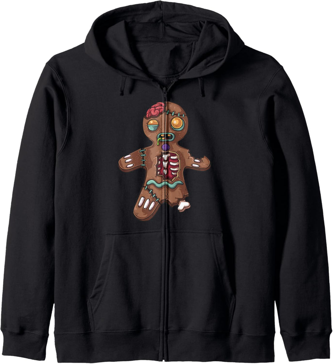 Zombie-Weihnachts-Lebkuchenmann Lustiger X-Mas-Feiertag Kapuzenjacke