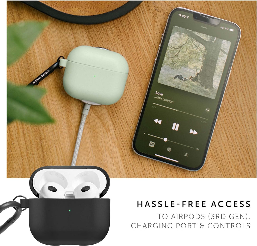 Native Union Roam Hülle für AirPods (Gen 3) – Glatte, minimalistische Hülle mit Clip – Kompatibel mi