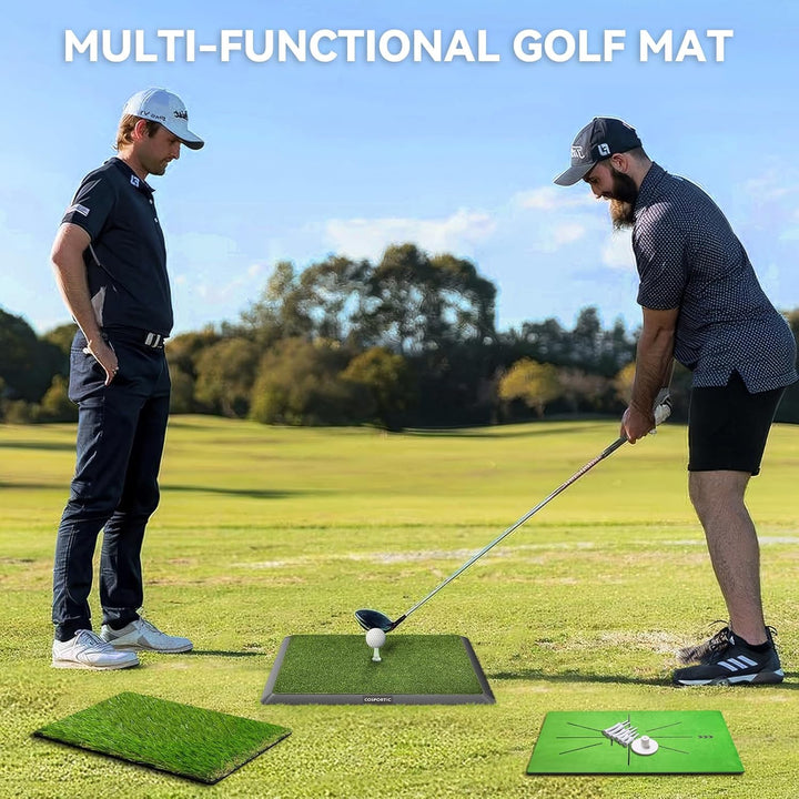 COSPORTIC Golfschlagmatte, Golf-Trainingsmatte für Schwungwege, Feedback/Erkennungsschläger, extra a