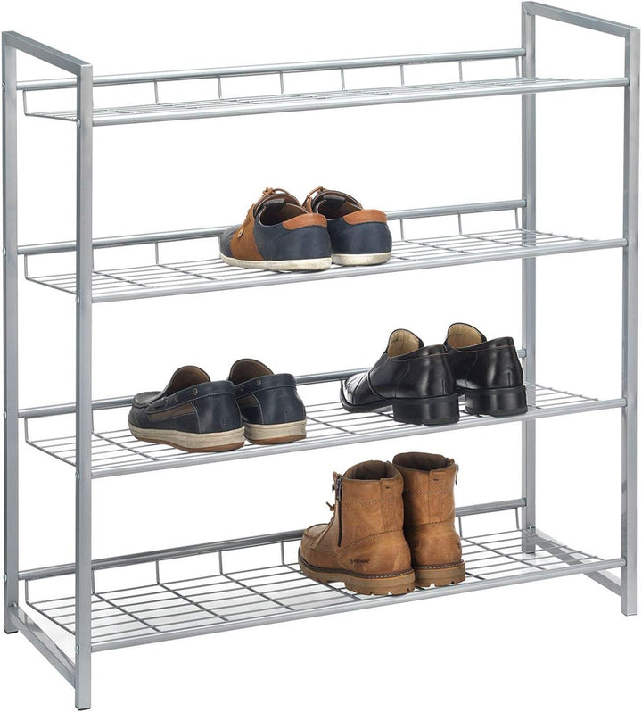 CARO-Möbel Schuhregal System Schuhständer Schuhablage mit 4 Fächern für ca. 16 Paar Schuhe, 81 cm br