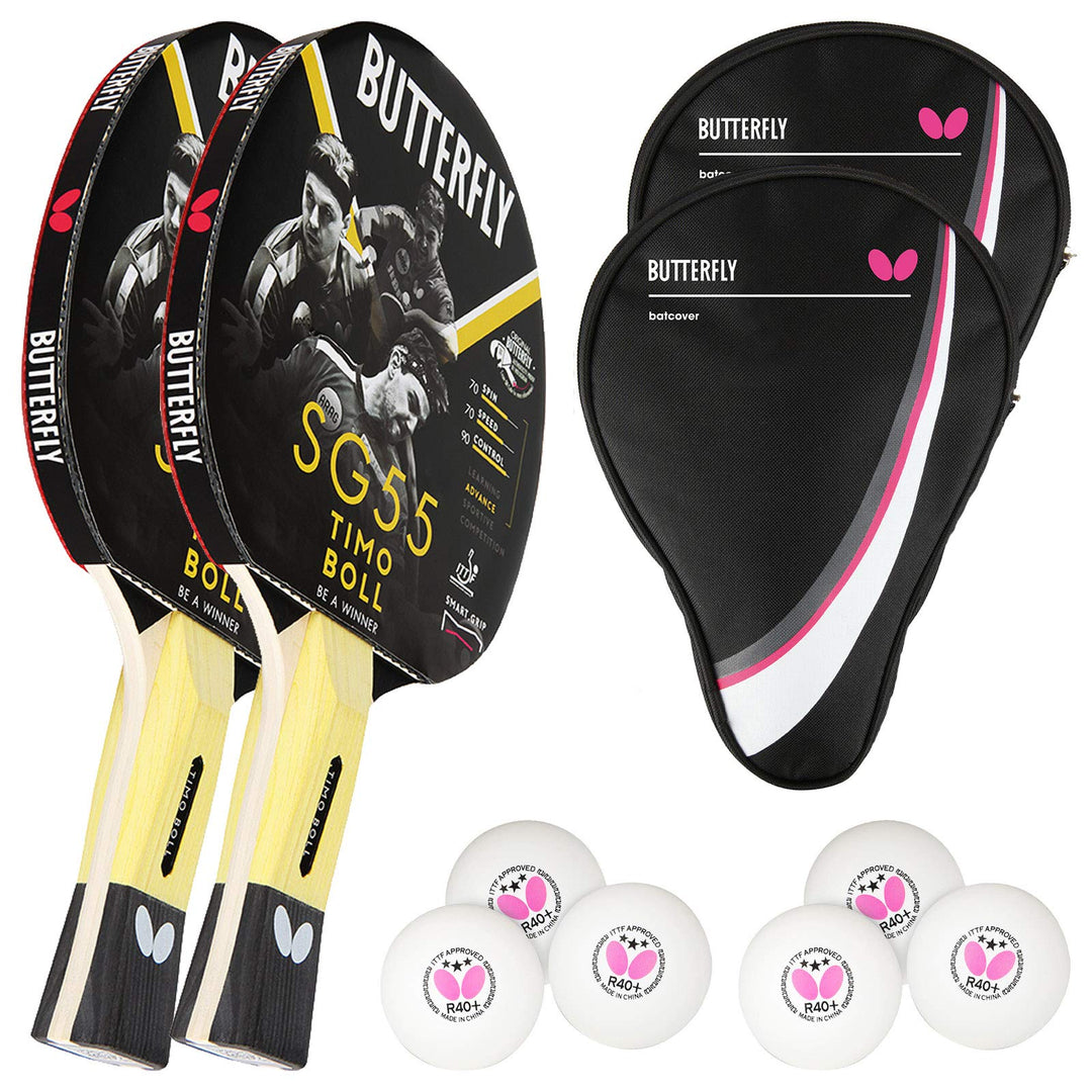 Butterfly® Timo Boll SG55 Tischtennisschläger | Tischtennis Racket Bat Hobby Training | geübte Freiz