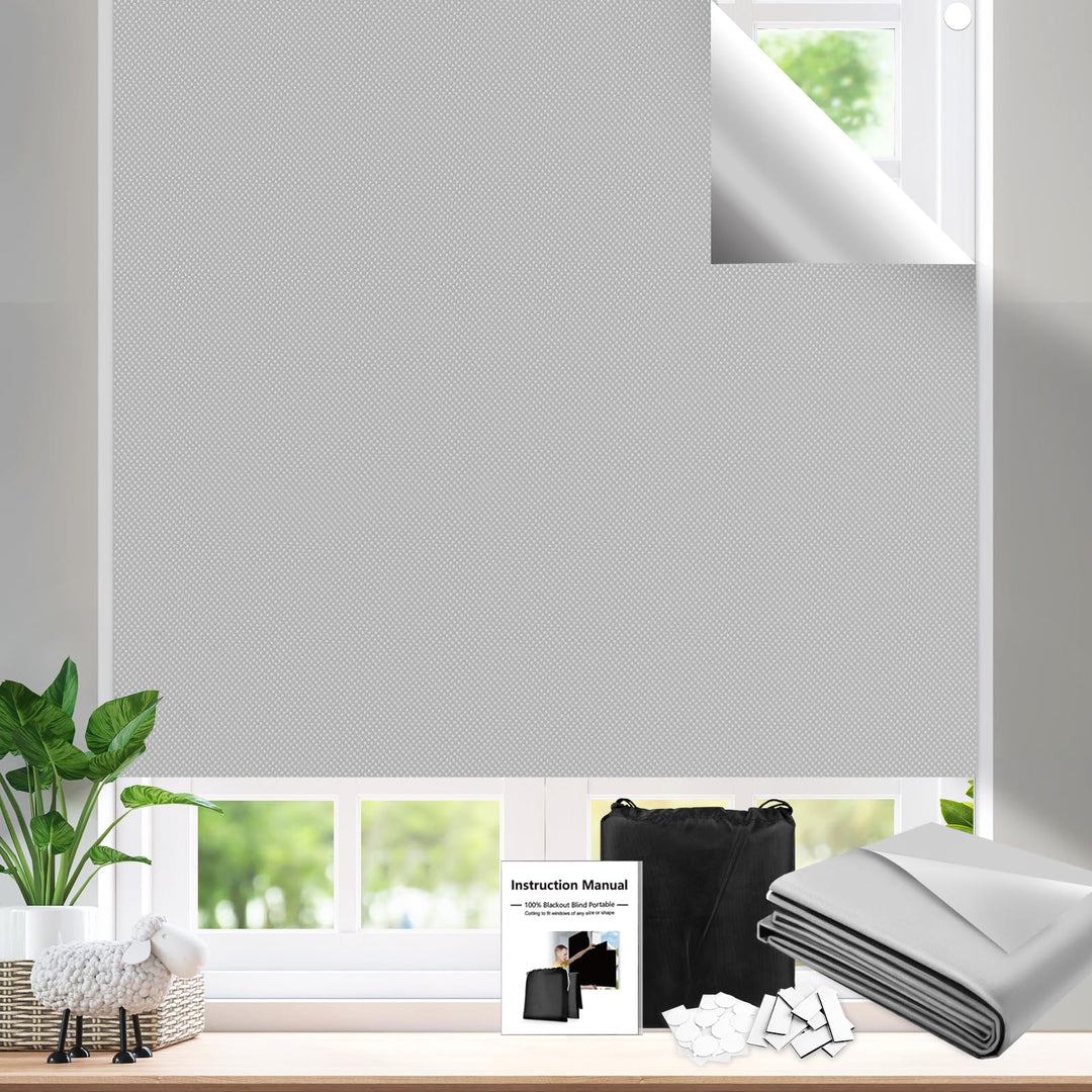 Teamkio Fenster Verdunklungsstoff, 3Mx1.45M Dachfenster Verdunkelung Sonnenschutz für Fenster und Ve