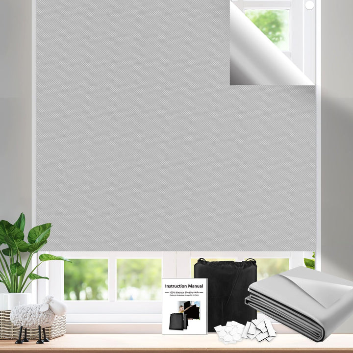 Teamkio Fenster Verdunklungsstoff, 3Mx1.45M Dachfenster Verdunkelung Sonnenschutz für Fenster und Ve