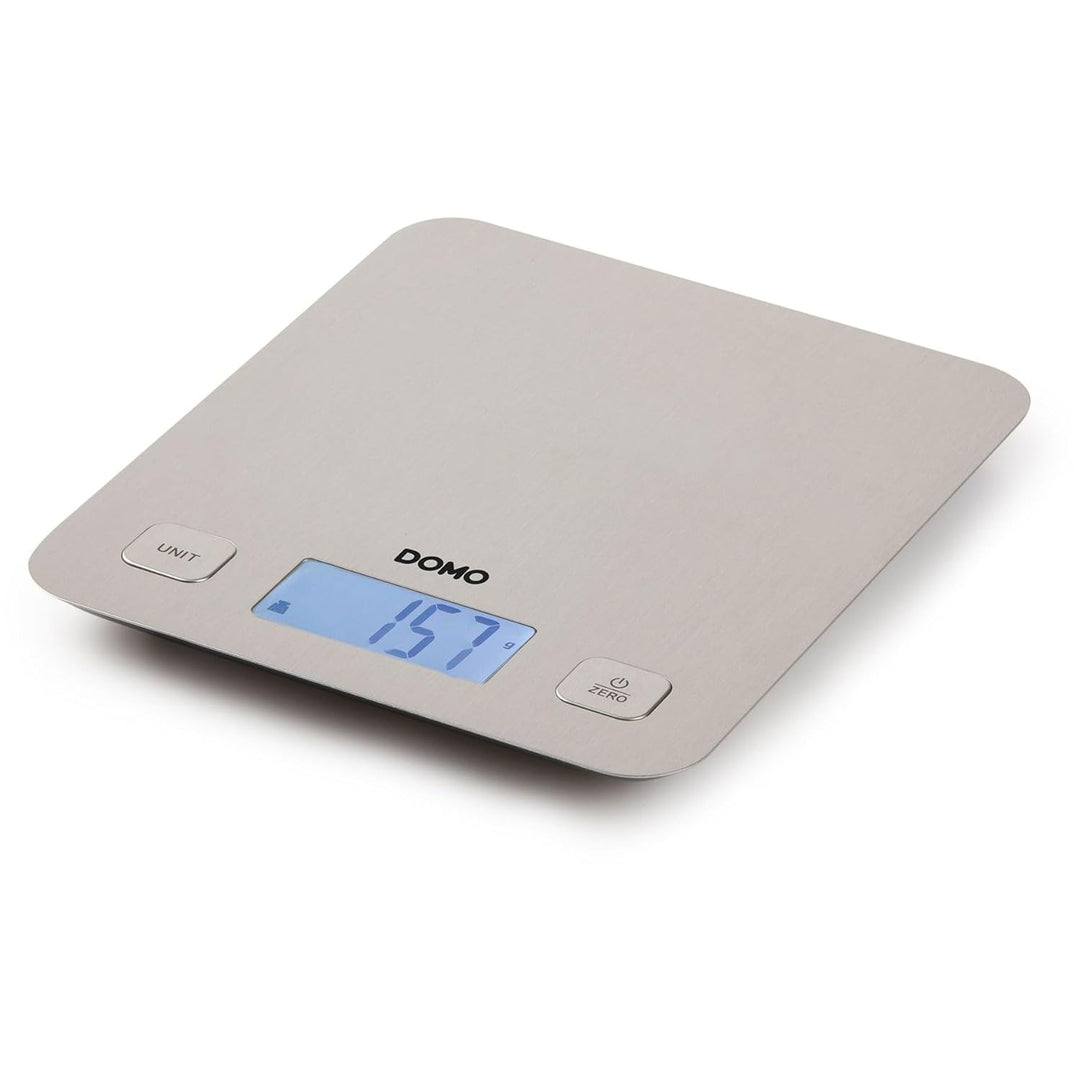 DOMO DO9239W Küchenwaage Digital - XL - Hochpräzise 1g-5000g - Silber