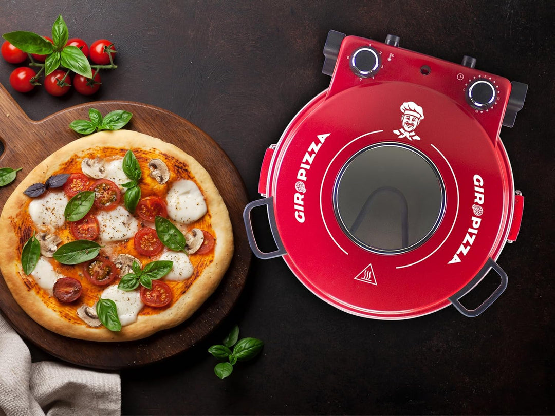 BEPER P101CUD301 Elektrischer Pizzaofen, 1200W, Temperatur 400°C, 31 cm Backplatte, Pizzaofen mit he
